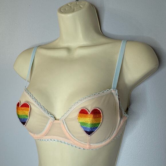 Adore me Alyshia Unlined Bra Rainbow Women's 32B New - Picture 1 of 5